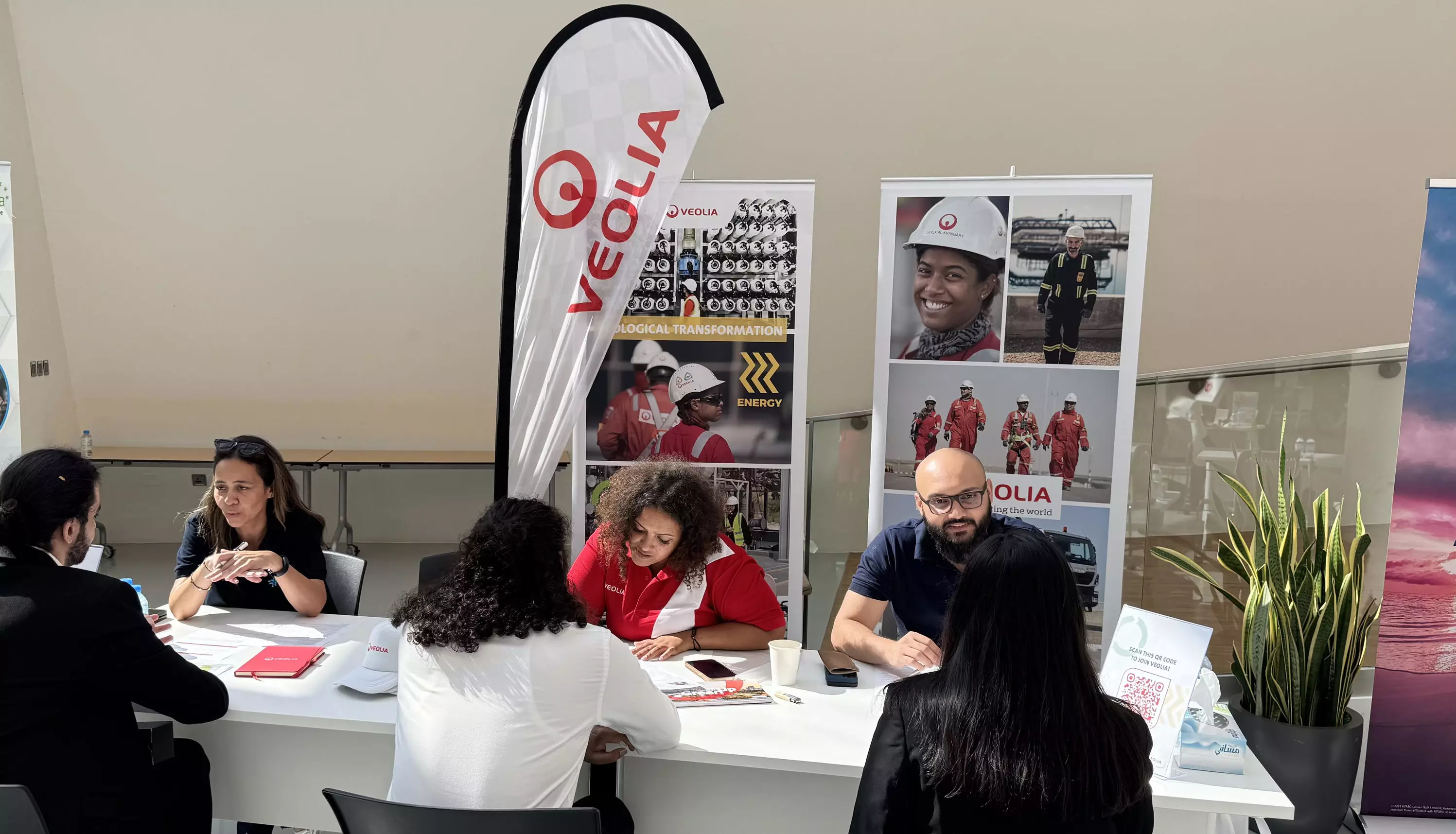 Veolia's team at a career fair