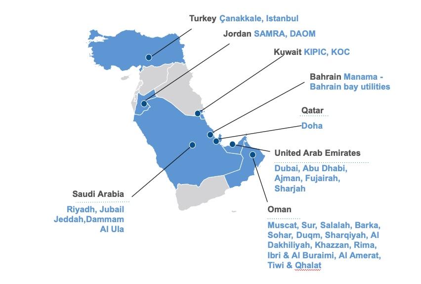 Veolia Near & Middle East FOOTPRINT
