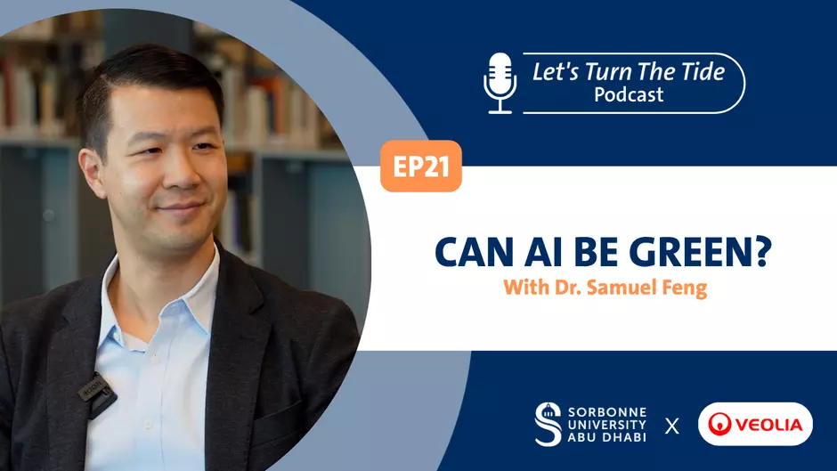 Youtube Thumbnail Ep.21 - Can AI Be Green? with Dr. Samuel Feng